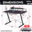 Techni Sport TS-200 Carbon Computer Gaming Desk With Shelving, Black-731071179