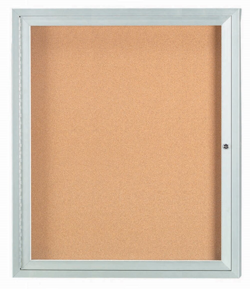 AARCO Enclosed Wall Mounted Bulletin Board LED Illuminated | Wayfair