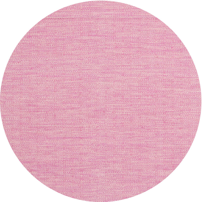 Tapis de zone rose contemporaine, Rond 6 pi