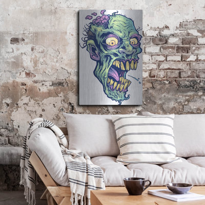 " Zombie Pattern Head 14 " Print