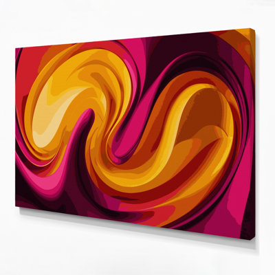 Gradient Abstract 23 Red Canvas Wall Art