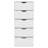 Dresser 42"H, 5 Drawers , Slim Storage Chest Of Drawers, White-313987327