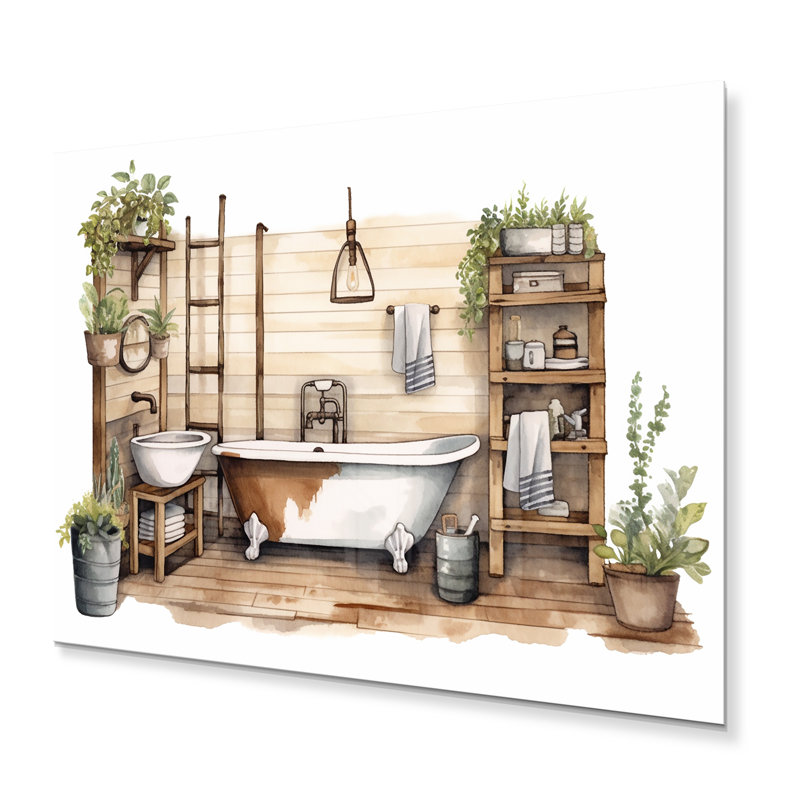 Décor de salle de bain naturel, H 16 po x l 32 po x P 1 po