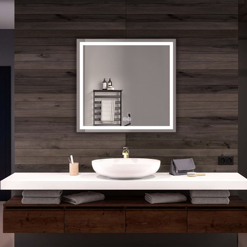 Miroir lumineux biseauté Laniel, 32 po x 35 po