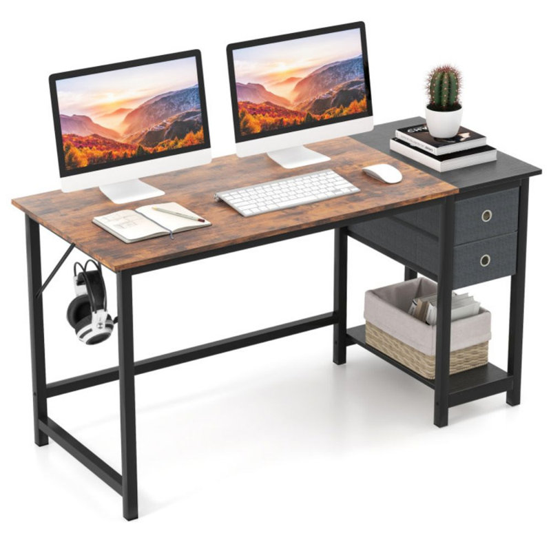 Bureau d'ordinateur l 48 po Jolliff, H 29,5 po x l 55 po x P 24 po
