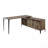 Rustic Oak & Black Finish Writing Desk