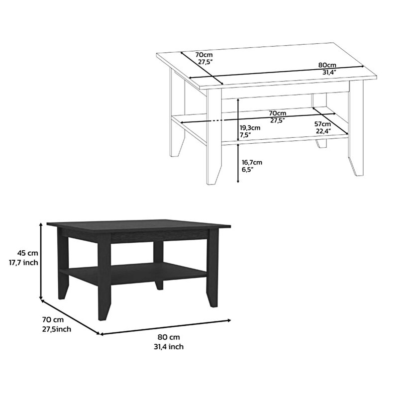 Ensemble de salon, table basse et table basse Houston