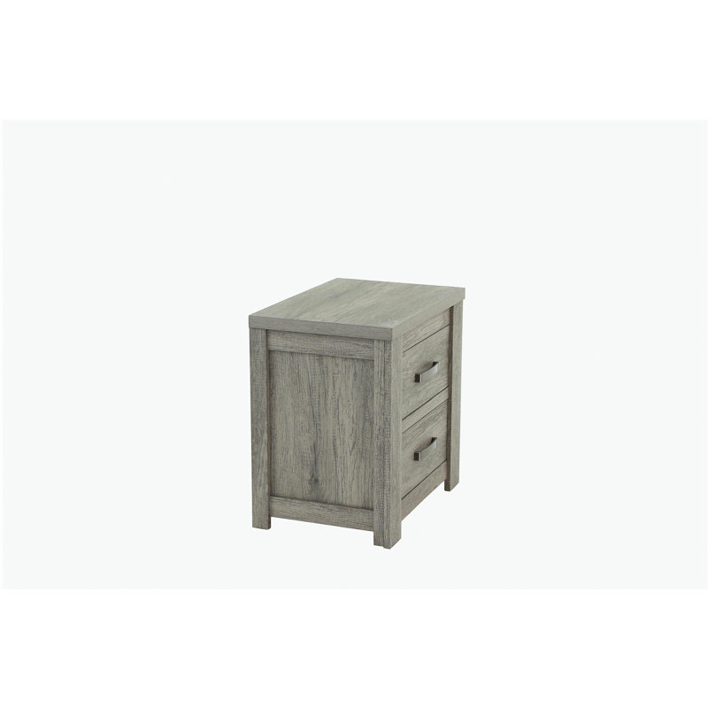 Table de chevet en chêne gris clair