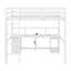 Lit mezzanine double avec tiroirs Andhy Kids