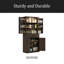 Armoire de rangement de style moderne, armoire de cuisine à DEL, avec tablettes de porte