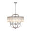 Glam 6-Light Geometric Polished Chrome Circular Crystal Chandelier 
