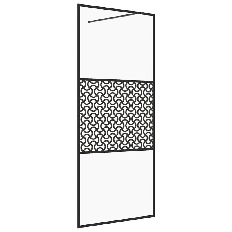Camillea Slab Semi-Frameless Shower Door with Clear Glass, 76.77cm H x 45.27cm W