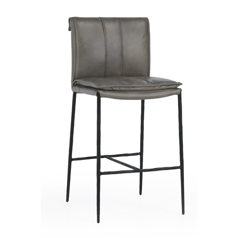 Mayer 26 Counter Stool Antique Brown, Pewter Gray, Bar Stool (31" Seat Height)