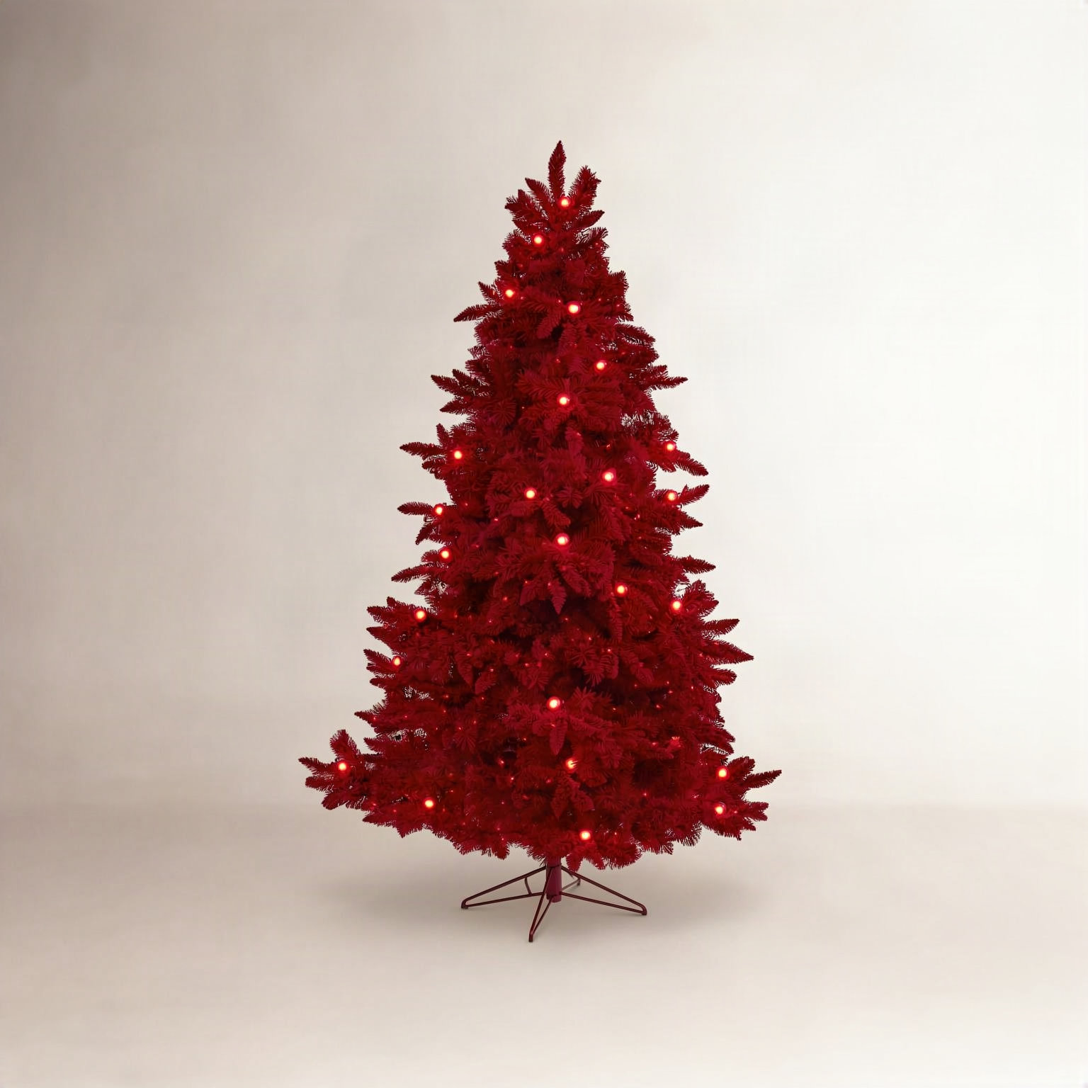 Lighted Artificial Christmas Tree, 7' H