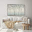 « Silver and Grey Dream Forest I » de James Wiens – Impression sur toile dans un cadre flottant blanc-110965123-110965127