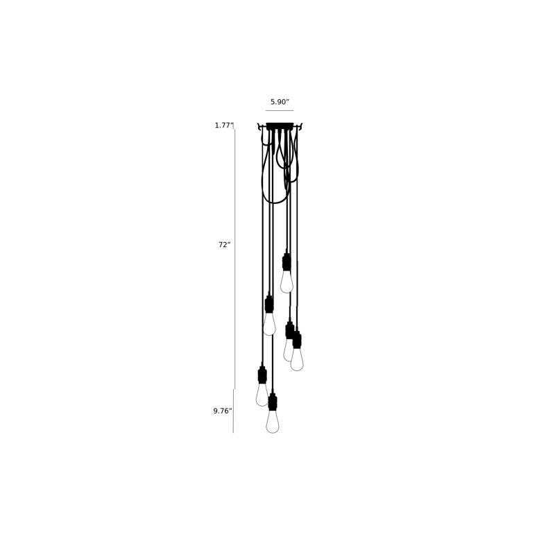 6 - Light Pendant, Stainless Steel