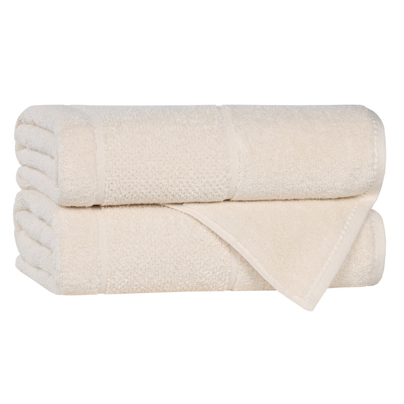 Ensemble de serviettes épaisses en mélange de coton à viscose Mile Smart Twist, Ivoire ivoire
