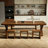 Solid wood rectangular dining table-176882273