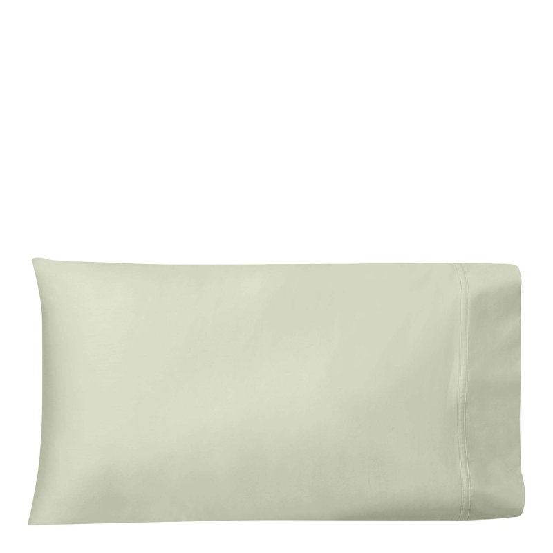 Spencer Sateen Pillowcase Standard Set of 2, Light Green, Queen Pillowcase