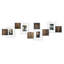 One-Piece FAMILY Letter Collage Photo Frame, 10 Opening Integrated PVC Gallery Wall Frame, Rustic Wood Print Letter Accent for Living Room Decor