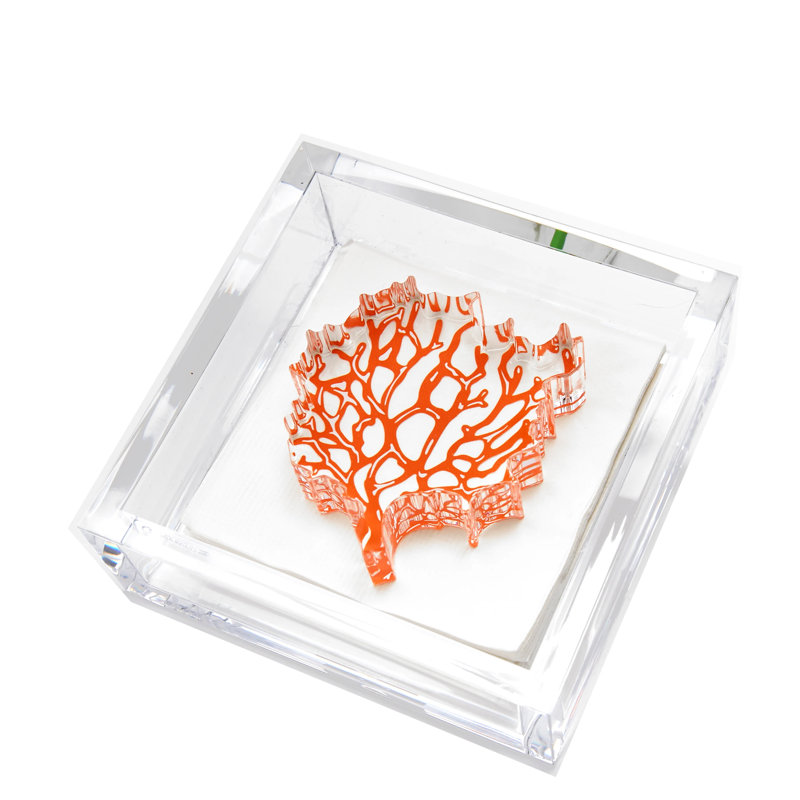 Coral Cocktail Napkin Holder