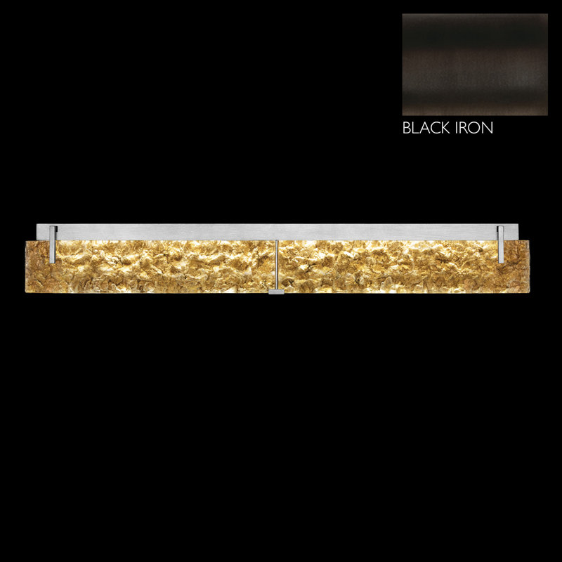 Terra 7 - Light LED Bath Bar, Black, Gold Leaf