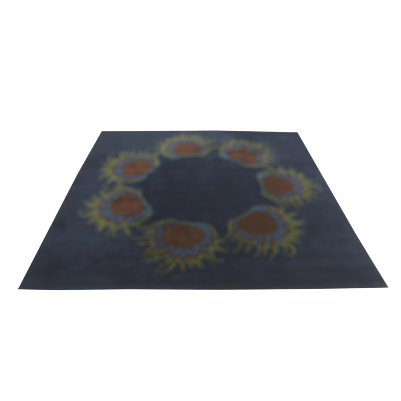 Tapis carré bleu marine Myrick