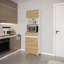 Garde-manger blanc à 4 portes avec tiroir et deux tablettes pour une utilisation efficace dans la salle à manger 1 armoire pour ranger les articles de service