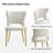 Piscoya Mid-century Modern Upholstered Dining Chairs With Solid Wood Legs (Set of 6)-100169556