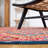 Oriental Hand Tufted Wool/Cotton Area Rug in Pink/Turquoise/Brown/Yellow-1091789478