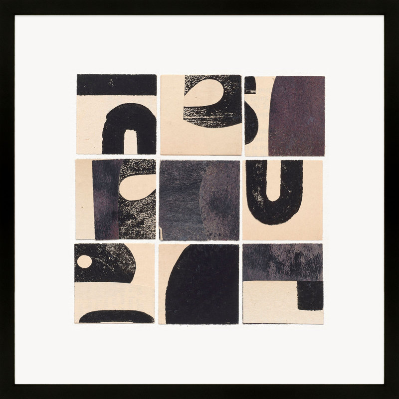 Curvy Print by Driftway Studio, 16" H x 16" W x 1.25" D, Black Framed