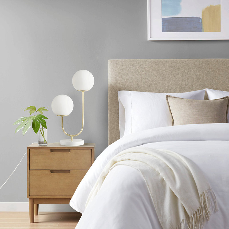Metal 2-Light Globe Table Lamp