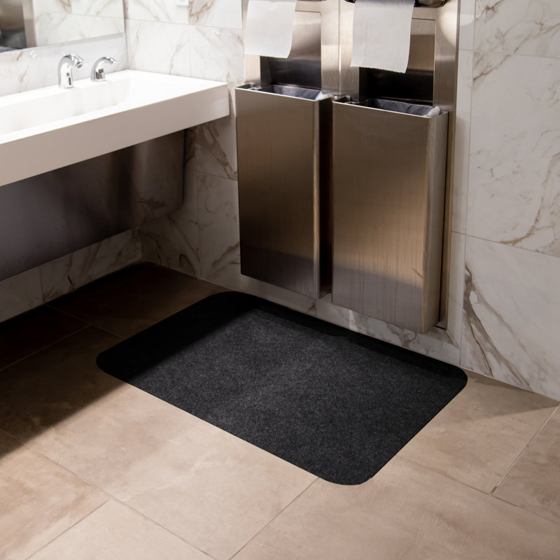 G-Floor Drip & Dry Universal Restroom Mats, 29"W x 44"L, Gray