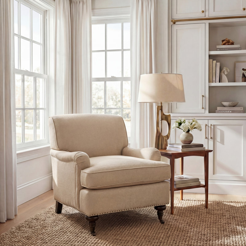 Fauteuil de 29,3 po de largeur, Antique Gold Rayon/Viscose