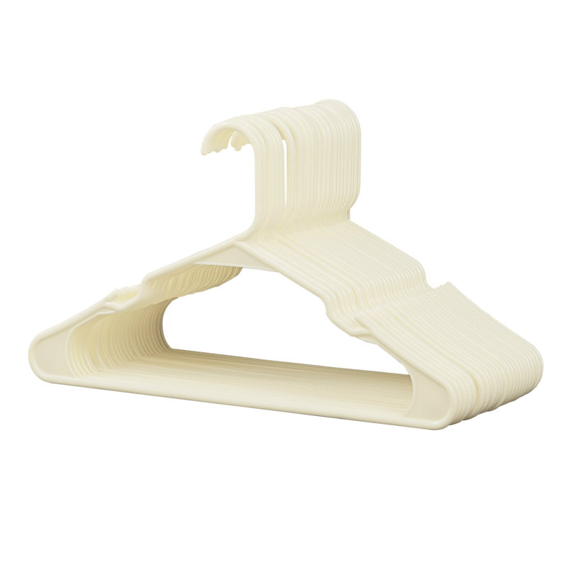 Anfernee Plastic Non-Slip Standard Hanger, Beige
