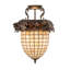 Oak Leaf and Acorn 1 - Light Semi Flush Mount