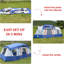Grande tente de camping imperméable pour 8 personnes avec plusieurs pièces