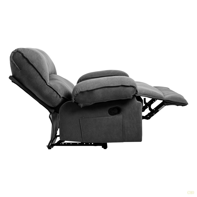 Fauteuil inclinable manuel surdimensionné pour le salon, Gris