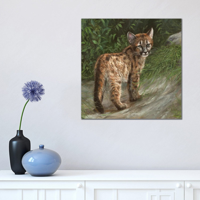 Cougar Cub by Lani Imre - Painting on Canvas, Wrapped Canvas, 93.98 cm H x 93.98 cm W x 3.175 cm D