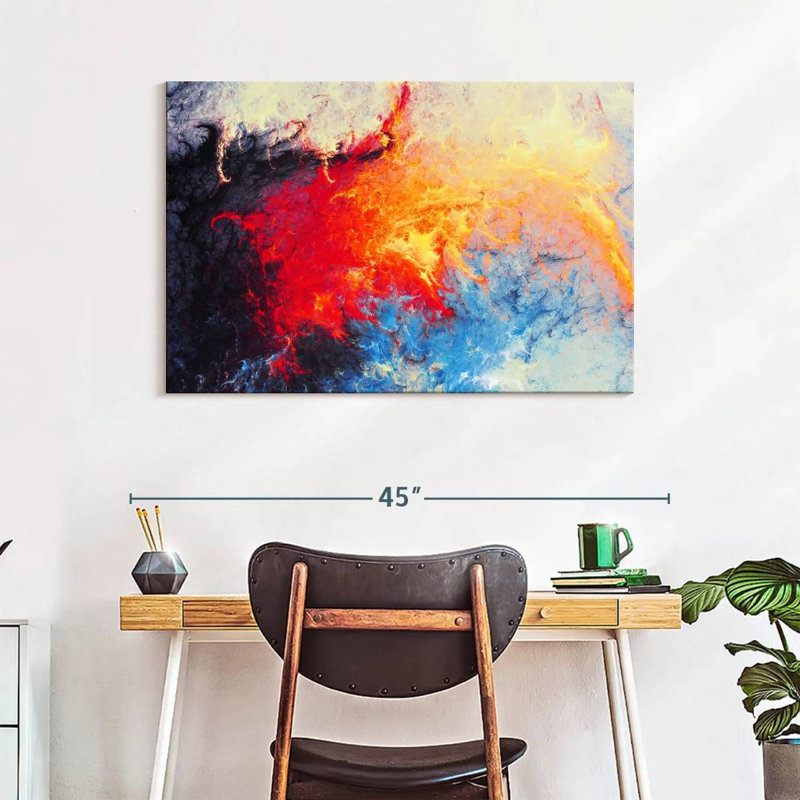 Avery Ice Flame Abstract, 26" H x 39" W