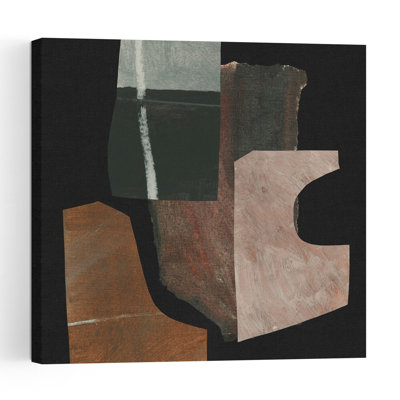 Fragmented Earth Tones Abstract Contemporary Geometric Wall Art Print