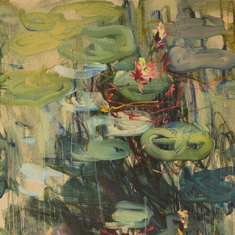 Lily Pond by Lilia Orlova Holmes, 45"H x 60"W