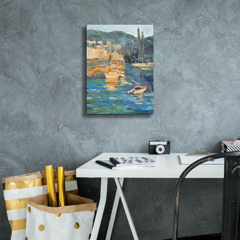  «Harbor Side 1» par Allayn Stevens, art mural sur toile, 12 po x 16 po, H 16 po x l 12 po