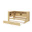 Lit de jour simple en bois avec tablettes, USB et lit gigogne-1384005919