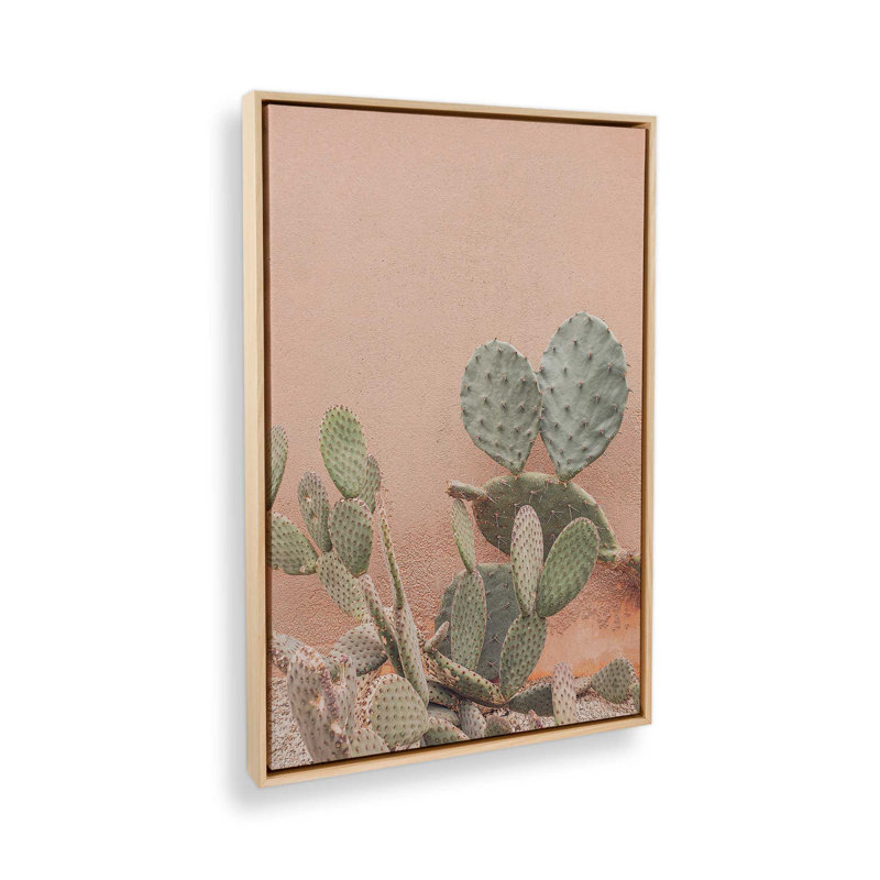 Impression sur toile Desert Flora, Cadre américain en érable flottant, H 36,75 po x l 24,75 po x P 1,75 po