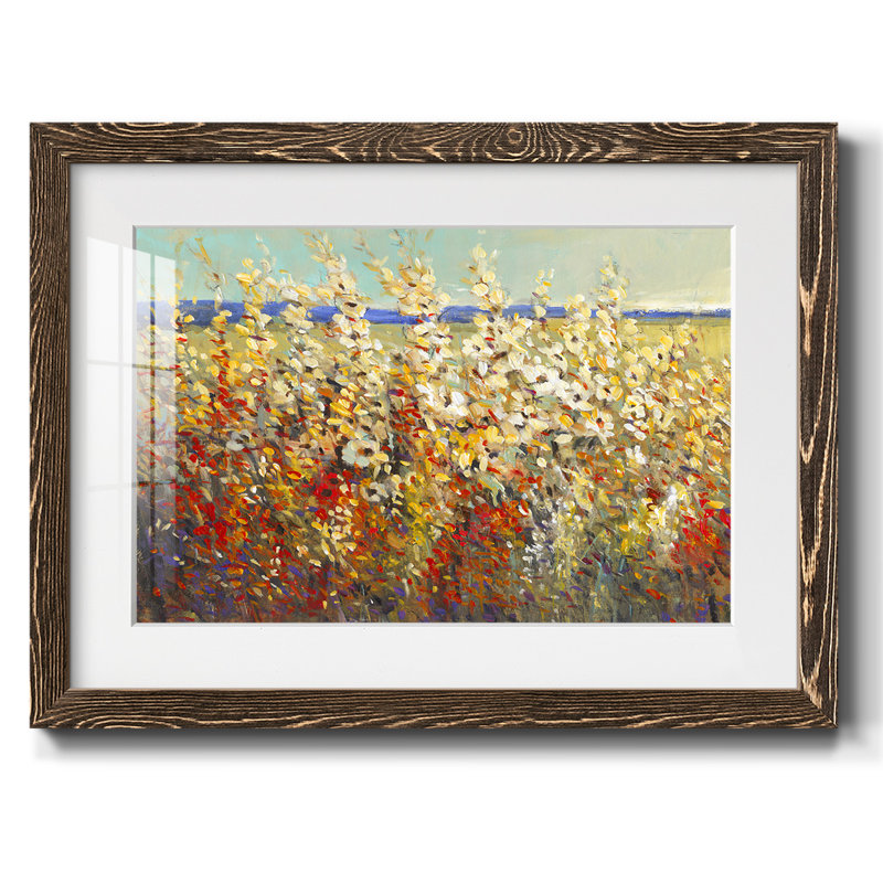 Champ de fleurs printanières II, Noyer, H 18 po x l 26 po x P 1,5 po