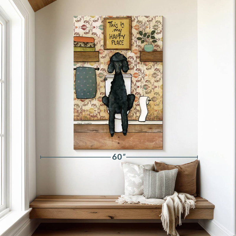 Brampt Happy Place Poodle, 51" H x 34" W