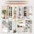 72'' H Metal Storage Cabinet With Ample Storage Space | Includes Tempered Glass Cabinet Doors