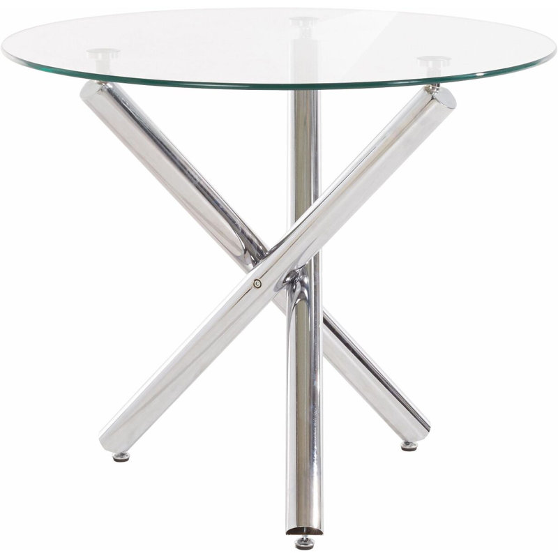 Jeremy Round Glass Top Dining Table