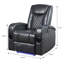 Westerville Leather Aire Power Recliner With Bluetooth Speaker, Cup Holder, Blue And Black-50351226